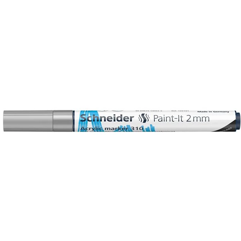 Dekormarker, akril, 2 mm, SCHNEIDER "Paint-It 310", ezüst