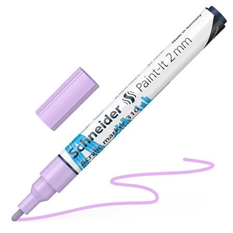 Dekormarker, akril, 2 mm, SCHNEIDER "Paint-It 310", pasztell-lila