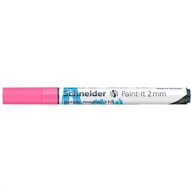 Dekormarker, akril, 2 mm, SCHNEIDER "Paint-It 310", rózsaszín