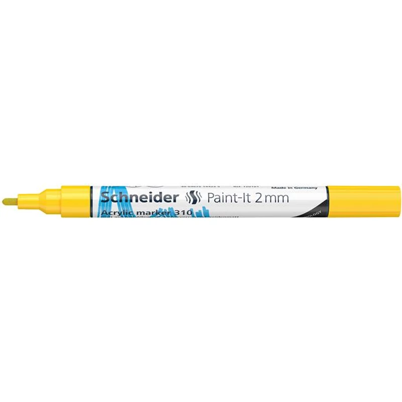 Dekormarker, akril, 2 mm, SCHNEIDER "Paint-It 310", sárga