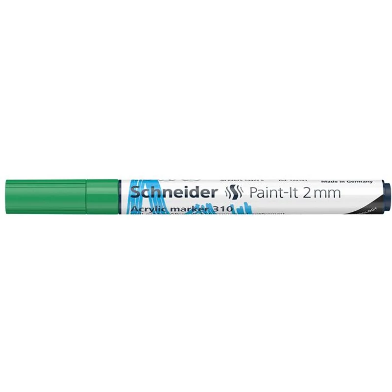 Dekormarker, akril, 2 mm, SCHNEIDER "Paint-It 310", zöld
