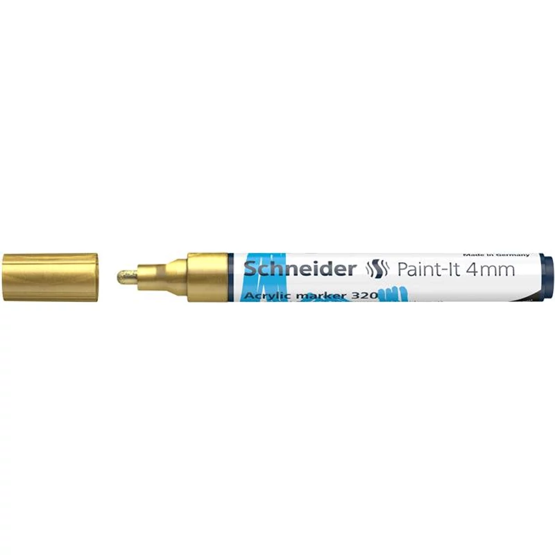 Dekormarker, akril, 4 mm, SCHNEIDER "Paint-It 320", arany,Dekormarker, akril, 4 mm, SCHNEIDER "Paint-It 320", arany,Dekormarker, akril, 4 mm, SCHNEIDER "Paint-It 320", arany