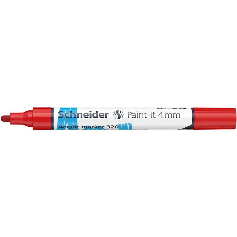 Dekormarker, akril, 4 mm, SCHNEIDER "Paint-It 320", piros