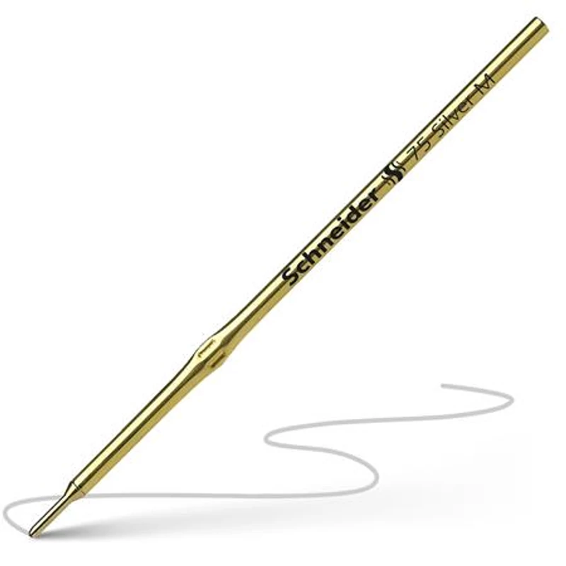 Golyóstollbetét, 0,5 mm, SCHNEIDER "75 Silver", ezüst,Golyóstollbetét, 0,5 mm, SCHNEIDER "75 Silver", ezüst