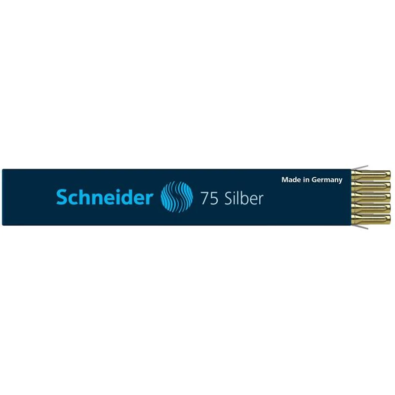 Golyóstollbetét, 0,5 mm, SCHNEIDER "75 Silver", ezüst