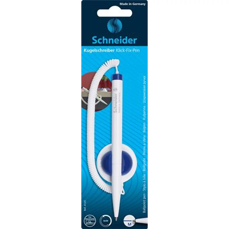 Ügyféltoll, SCHNEIDER "Klick-Fix Pen", fehér-kék,Ügyféltoll, SCHNEIDER "Klick-Fix Pen", fehér-kék,Ügyféltoll, SCHNEIDER "Klick-Fix Pen", fehér-kék