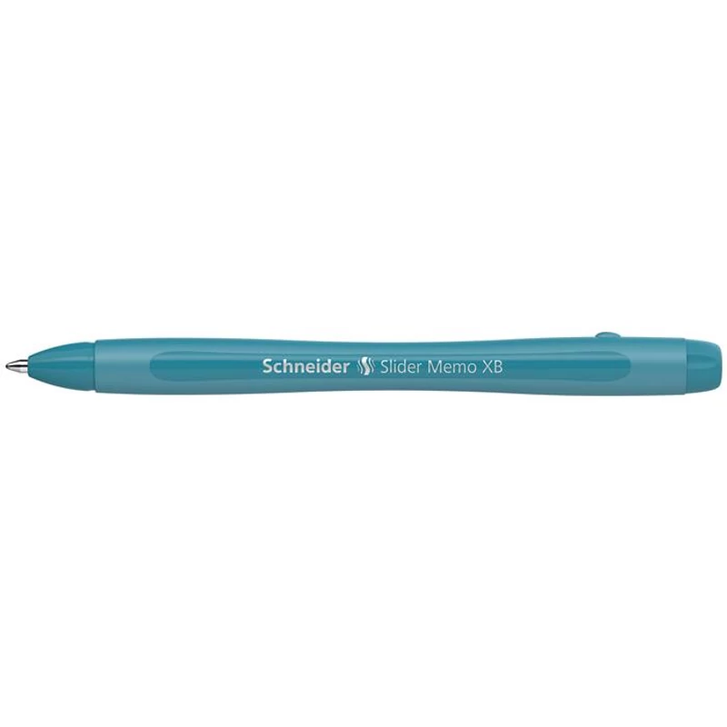 Golyóstoll, 0,7 mm, kupakos, SCHNEIDER "Slider Memo XB", pávakék