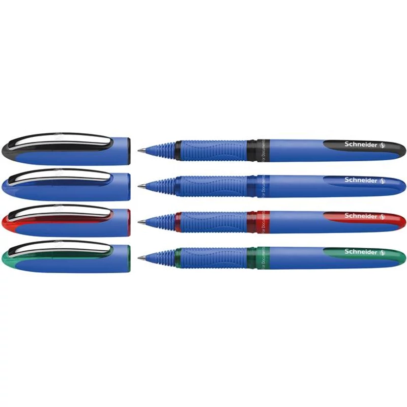 Rollertoll készlet, 0,3 mm, SCHNEIDER "One Hybrid C", 4 szín,Rollertoll készlet, 0,3 mm, SCHNEIDER "One Hybrid C", 4 szín