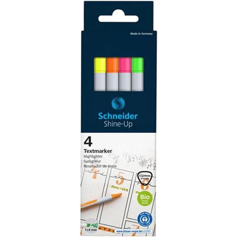 Szövegkiemelő toll készlet, 1-4 mm, SCHNEIDER "Shine-Up", 4 különböző szín,Szövegkiemelő toll készlet, 1-4 mm, SCHNEIDER "Shine-Up", 4 különböző szín,Szövegkiemelő toll készlet, 1-4 mm, SCHNEIDER "Shine-Up", 4 különböző szín,Szövegkiemelő toll készlet, 1-4 mm, SCHNEIDER "Shine-Up", 4 különböző szín