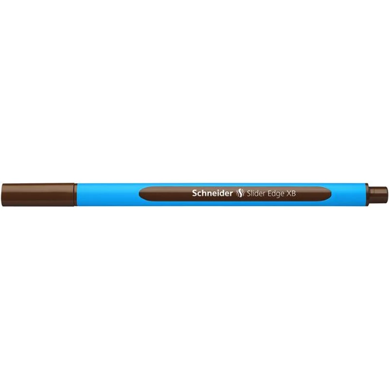 Golyóstoll, 0,7 mm, kupakos, SCHNEIDER "Slider Edge XB", barna