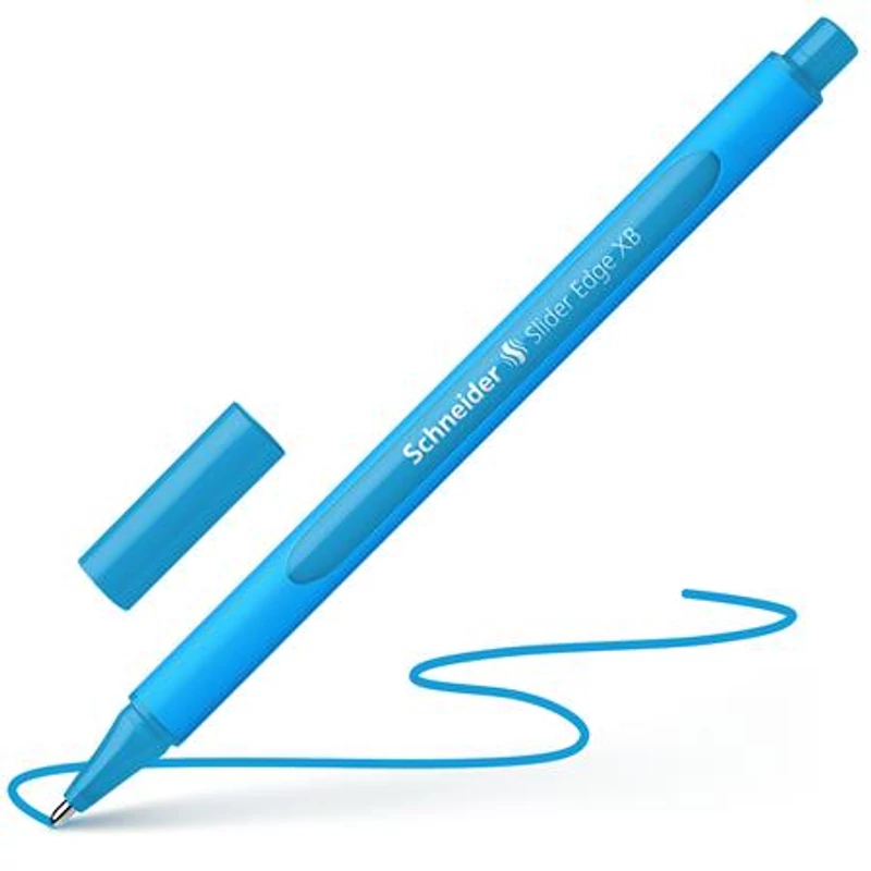 Golyóstoll, 0,7 mm, kupakos, SCHNEIDER "Slider Edge XB", világoskék