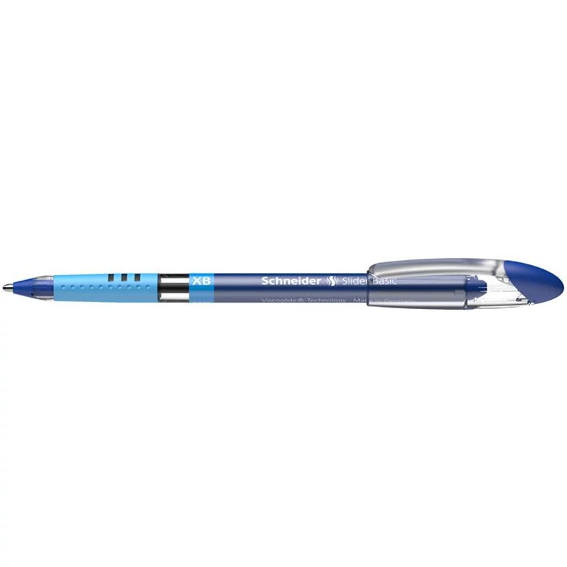Golyóstoll, 0,7 mm, kupakos, SCHNEIDER "Slider Basic XB", kék