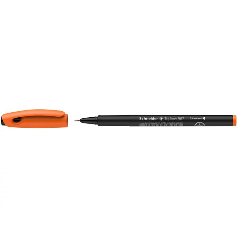 Tűfilc, 0,4 mm, SCHNEIDER "Topliner 967", narancssárga