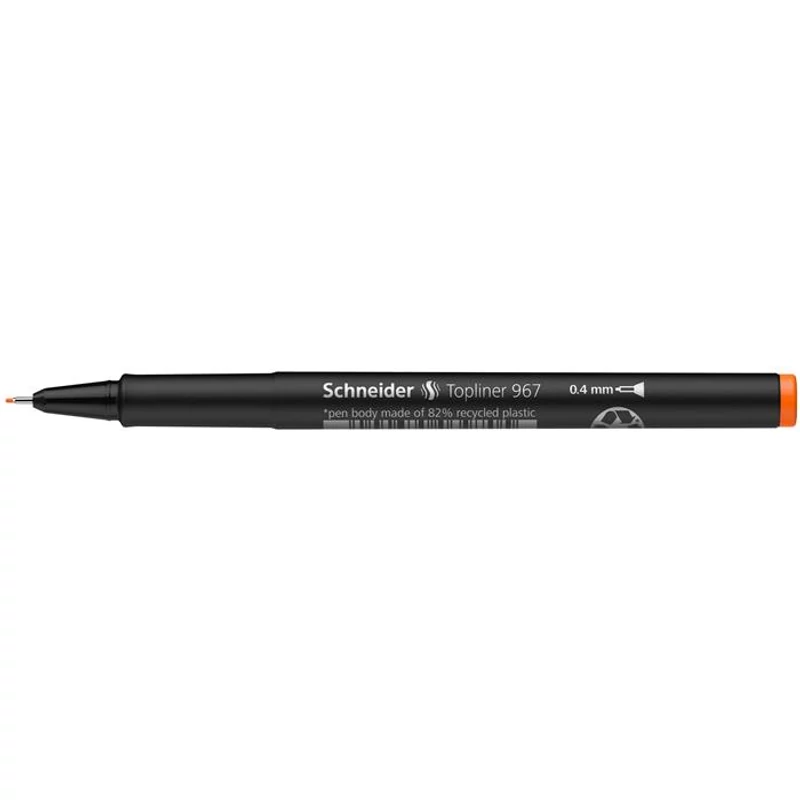 Tűfilc, 0,4 mm, SCHNEIDER "Topliner 967", narancssárga