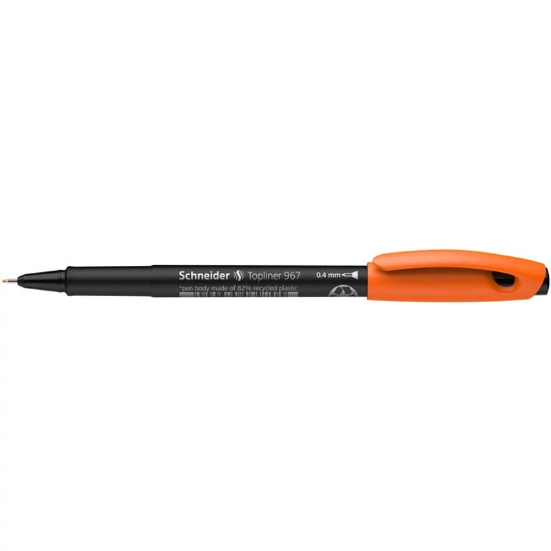 Tűfilc, 0,4 mm, SCHNEIDER "Topliner 967", narancssárga