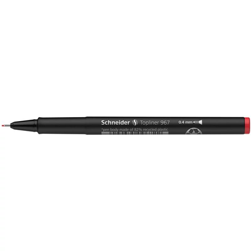 Tűfilc, 0,4 mm, SCHNEIDER "Topliner 967", piros
