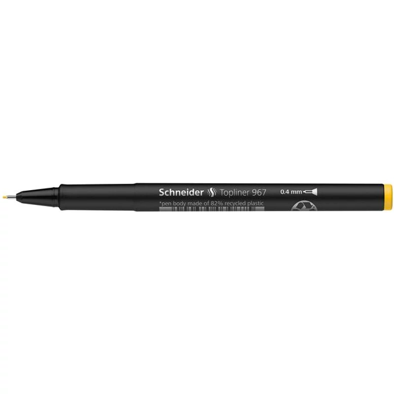 Tűfilc, 0,4 mm, SCHNEIDER "Topliner 967", sárga