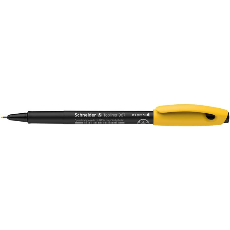 Tűfilc, 0,4 mm, SCHNEIDER "Topliner 967", sárga