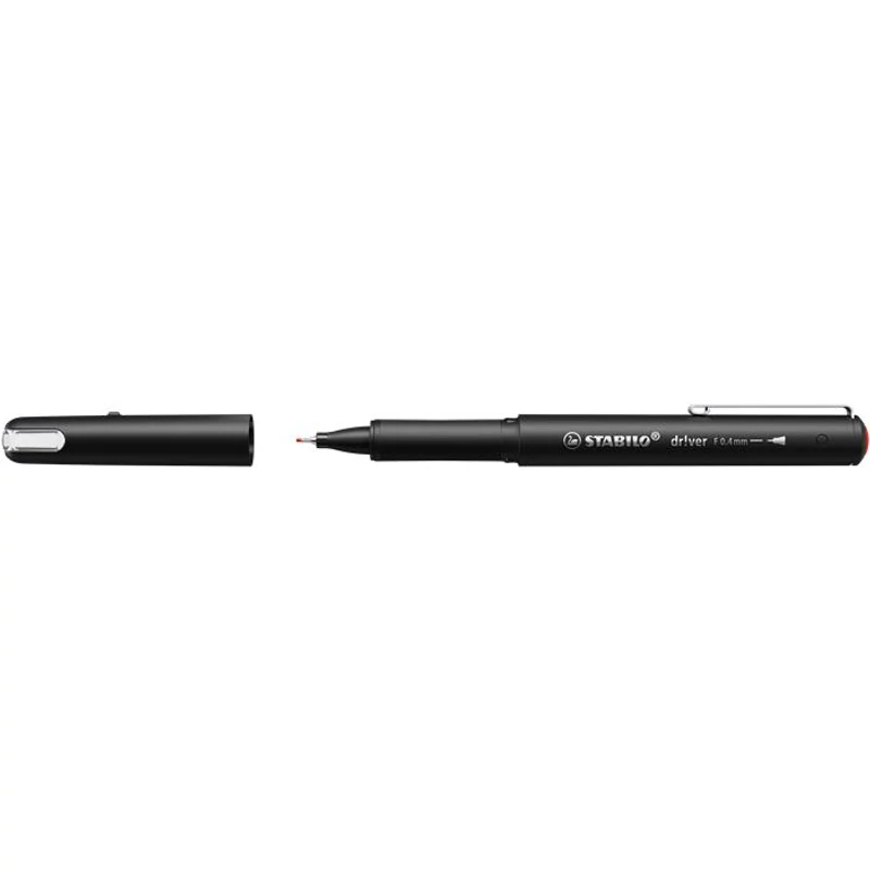 Tűfilc, 0,4 mm, STABILO "dr!ver", piros,Tűfilc, 0,4 mm, STABILO "dr!ver", piros