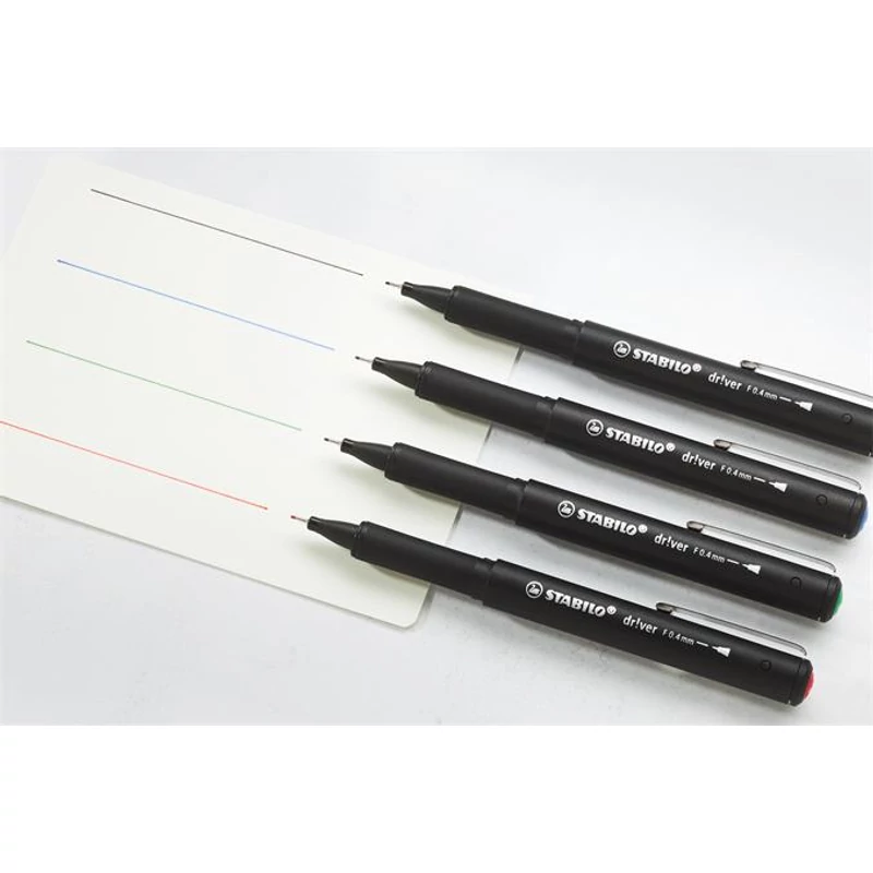 Tűfilc, 0,4 mm, STABILO "dr!ver", fekete