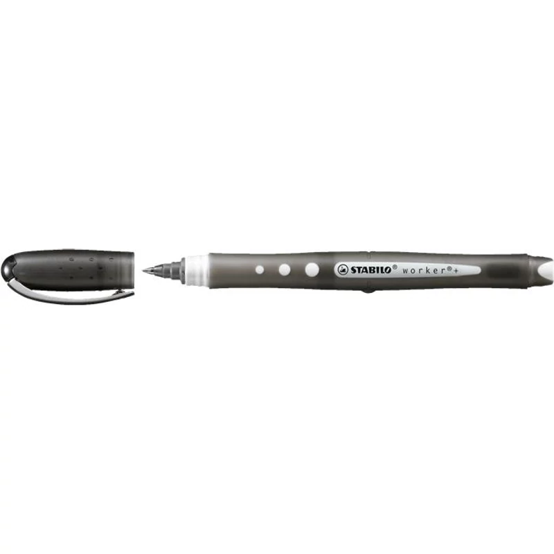 Rollertoll, 0,5 mm, STABILO "Worker + Colorful", fekete