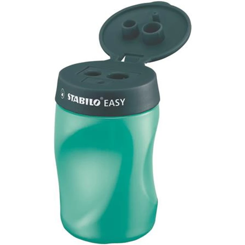 Hegyező, háromlyukú, tartályos, jobbkezes, STABILO "Easy", olajzöld,Hegyező, háromlyukú, tartályos, jobbkezes, STABILO "Easy", olajzöld