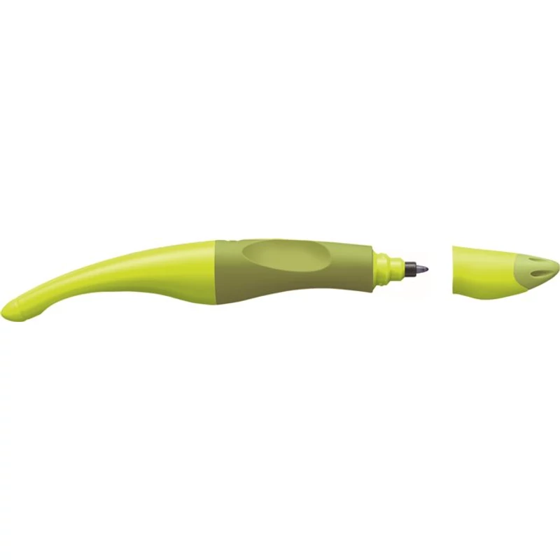 Rollertoll, 0,5 mm, balkezes, zöld tolltest, STABILO "EASYoriginal Start", kék