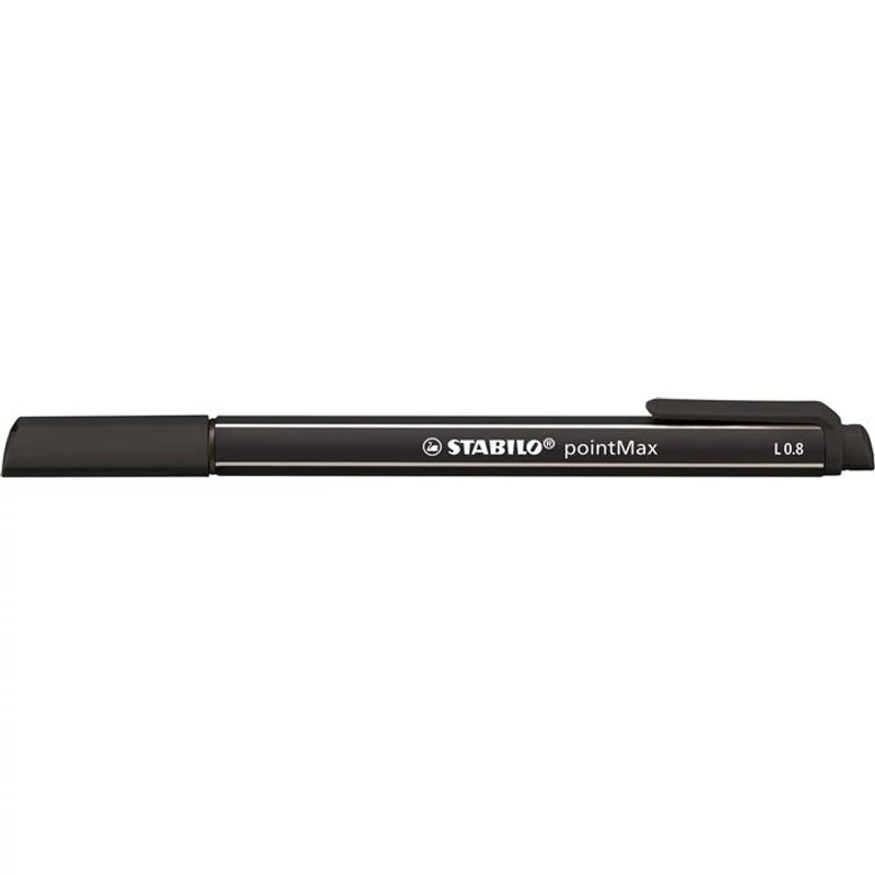 Filctoll, 0,8 mm, STABILO "Point Max", fekete