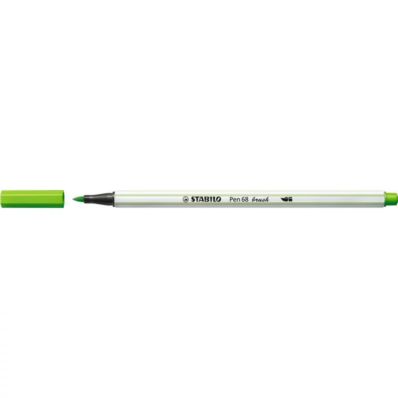 Ecsetirón, STABILO "Pen 68 brush", fűzöld
