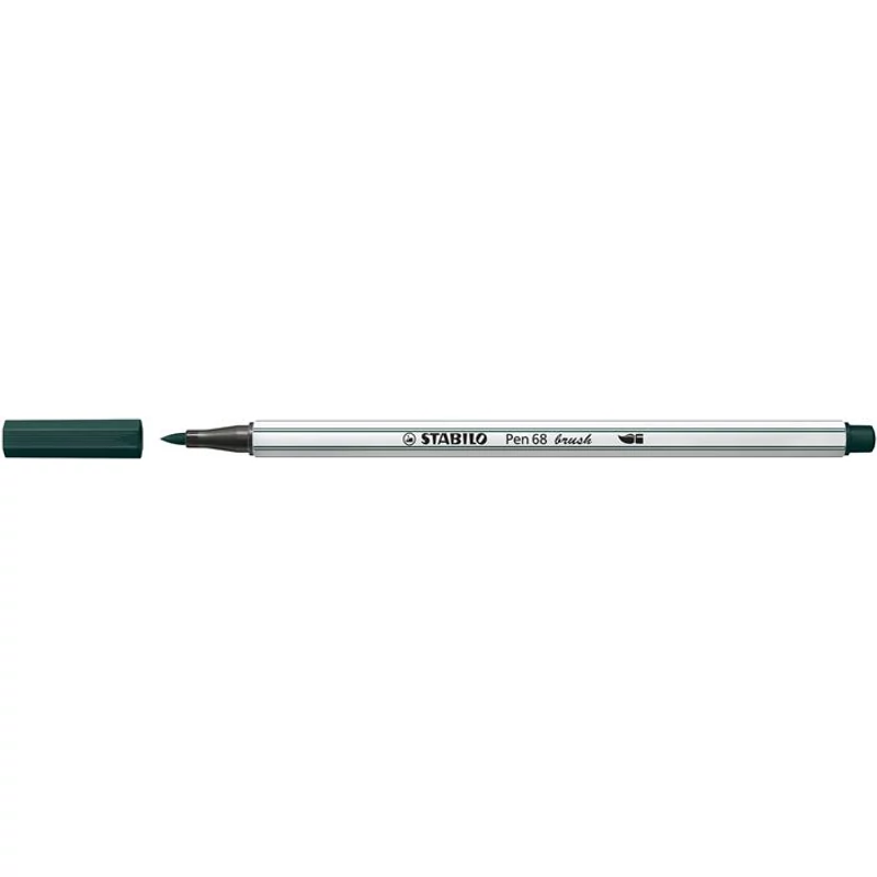 Ecsetirón, STABILO "Pen 68 brush", földeszöld