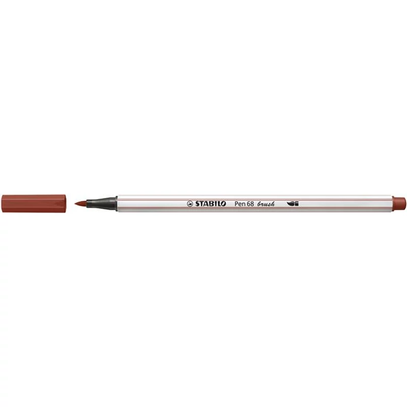 Ecsetirón, STABILO "Pen 68 brush", vörösesbarna
