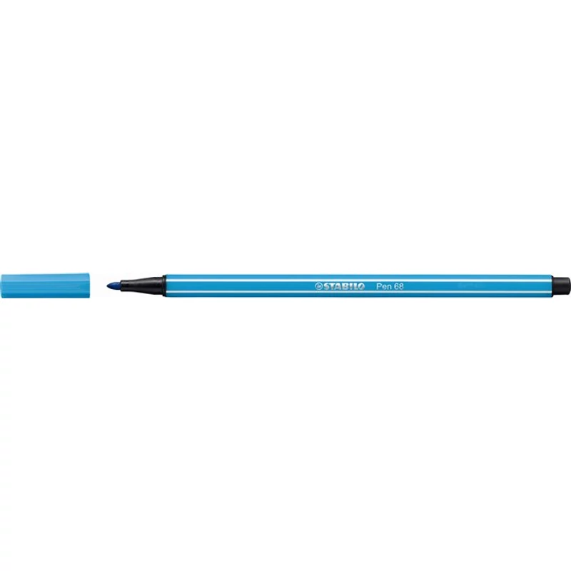 Filctoll, 1 mm, STABILO "Pen 68", neon kék
