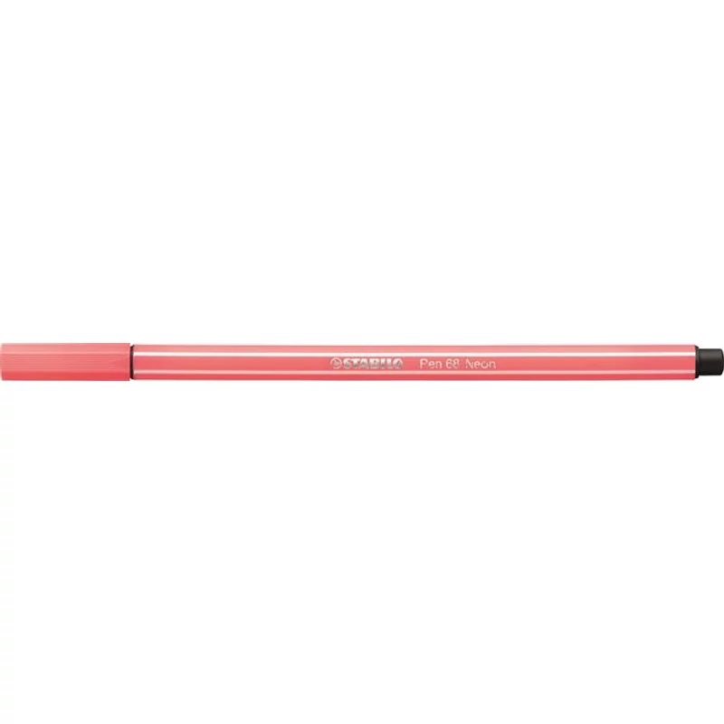 Filctoll, 1 mm, STABILO "Pen 68", neon piros