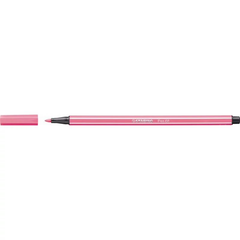 Filctoll, 1 mm, STABILO "Pen 68", halvány rózsaszín