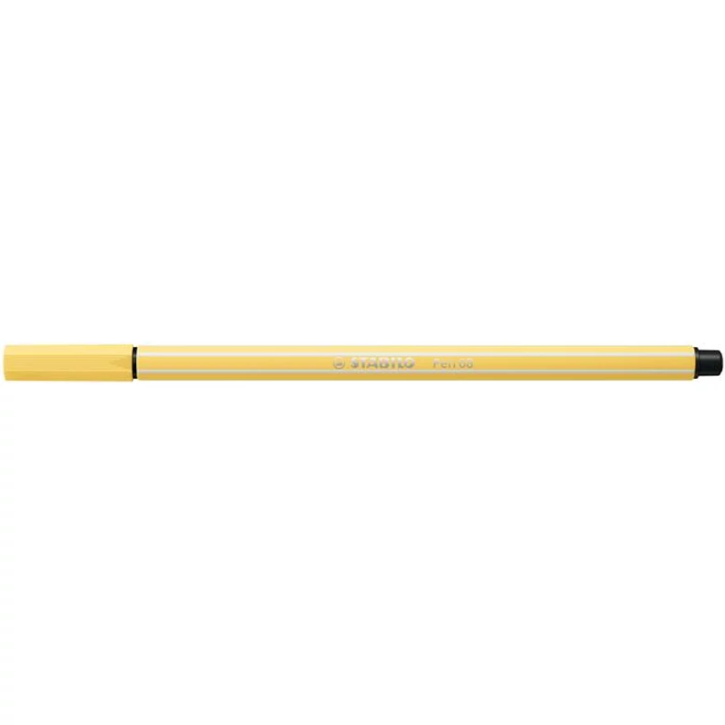 Filctoll, 1 mm, STABILO "Pen 68", világossárga