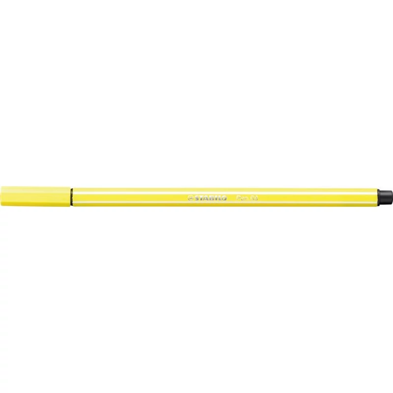 Filctoll, 1 mm, STABILO "Pen 68", citromsárga