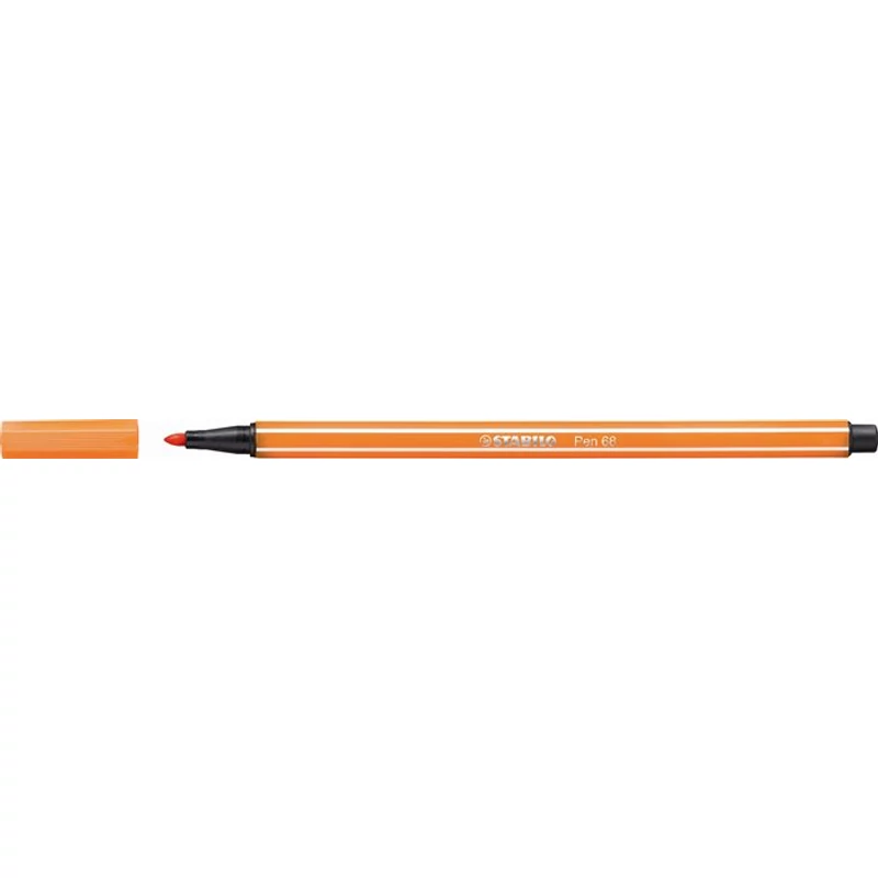 Filctoll, 1 mm, STABILO "Pen 68", halvány narancssárga