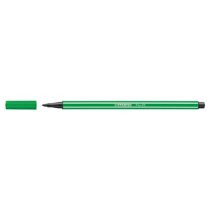 Filctoll, 1 mm, STABILO "Pen 68", zöld