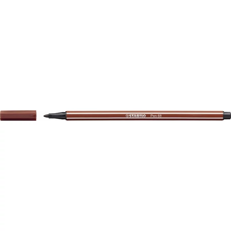 Filctoll, 1 mm, STABILO "Pen 68", téglavörös