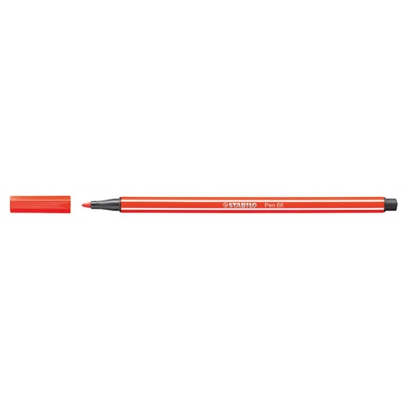 Filctoll, 1 mm, STABILO "Pen 68", világos piros