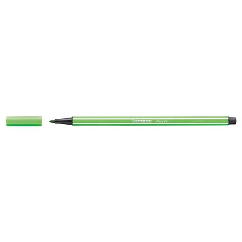 Filctoll, 1 mm, STABILO "Pen 68", levél zöld
