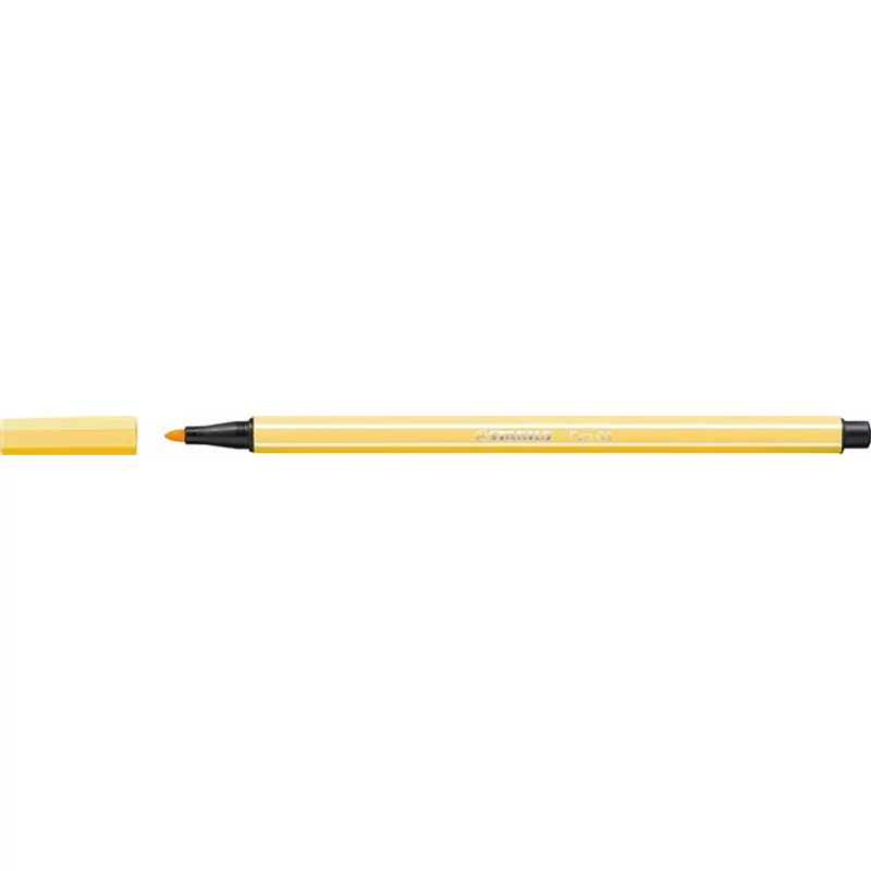 Filctoll, 1 mm, STABILO "Pen 68", sárga