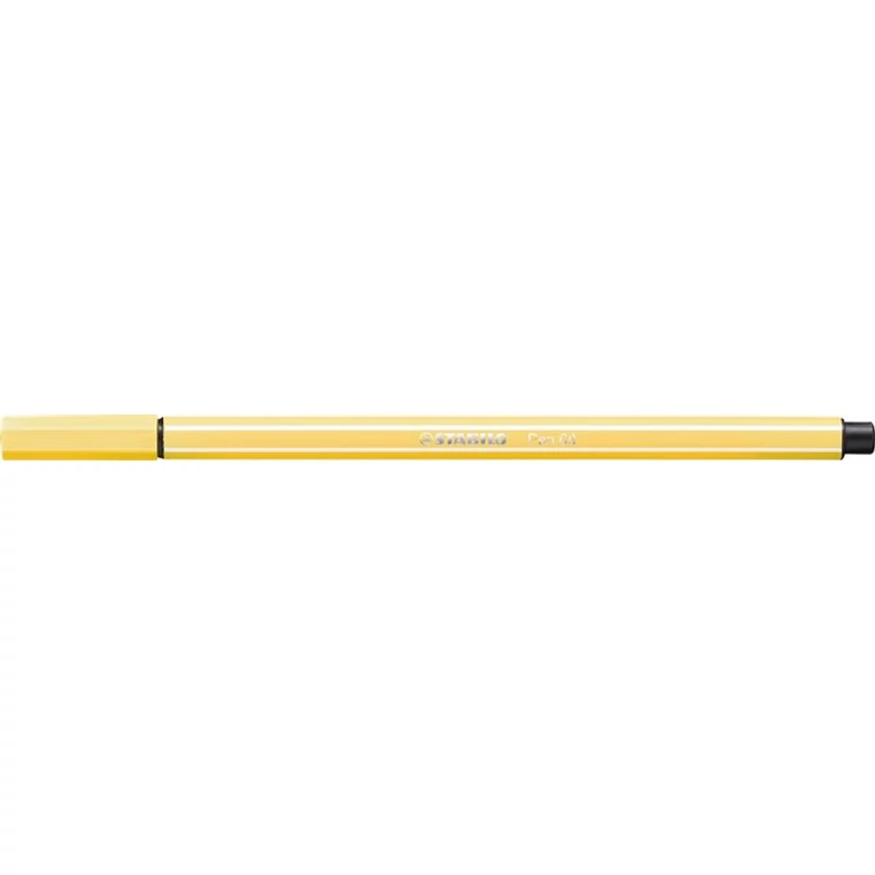Filctoll, 1 mm, STABILO "Pen 68", sárga