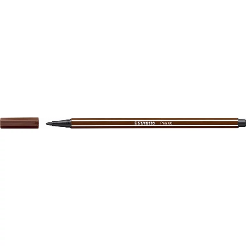 Filctoll, 1 mm, STABILO "Pen 68", barna