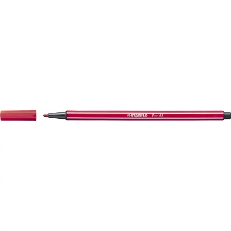 Filctoll, 1 mm, STABILO "Pen 68", sötétpiros