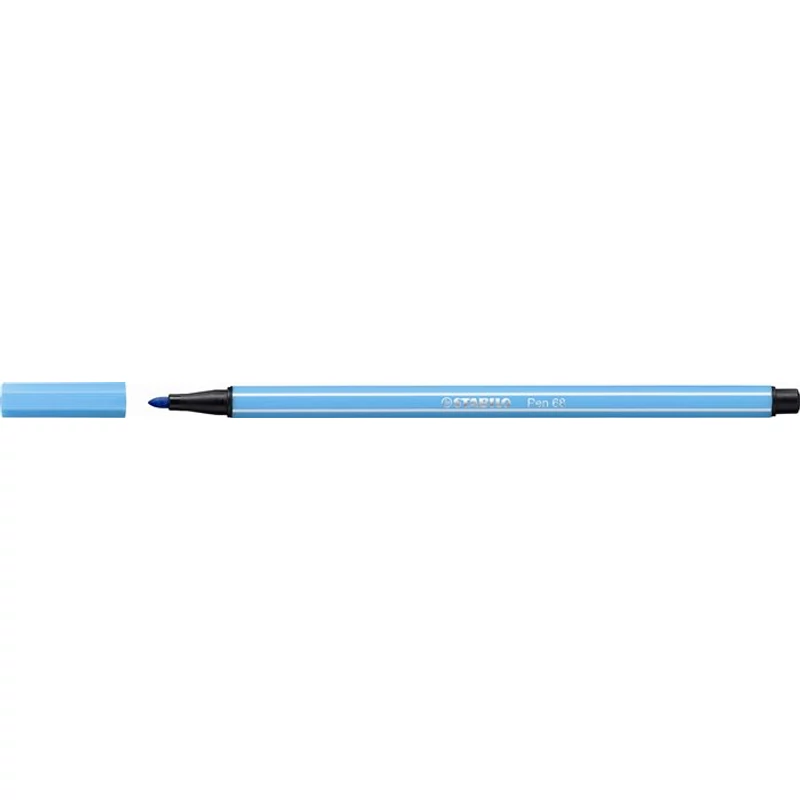 Filctoll, 1 mm, STABILO "Pen 68", azúrkék