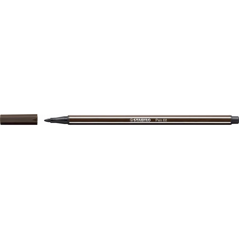 Filctoll, 1 mm, STABILO "Pen 68", kávébarna