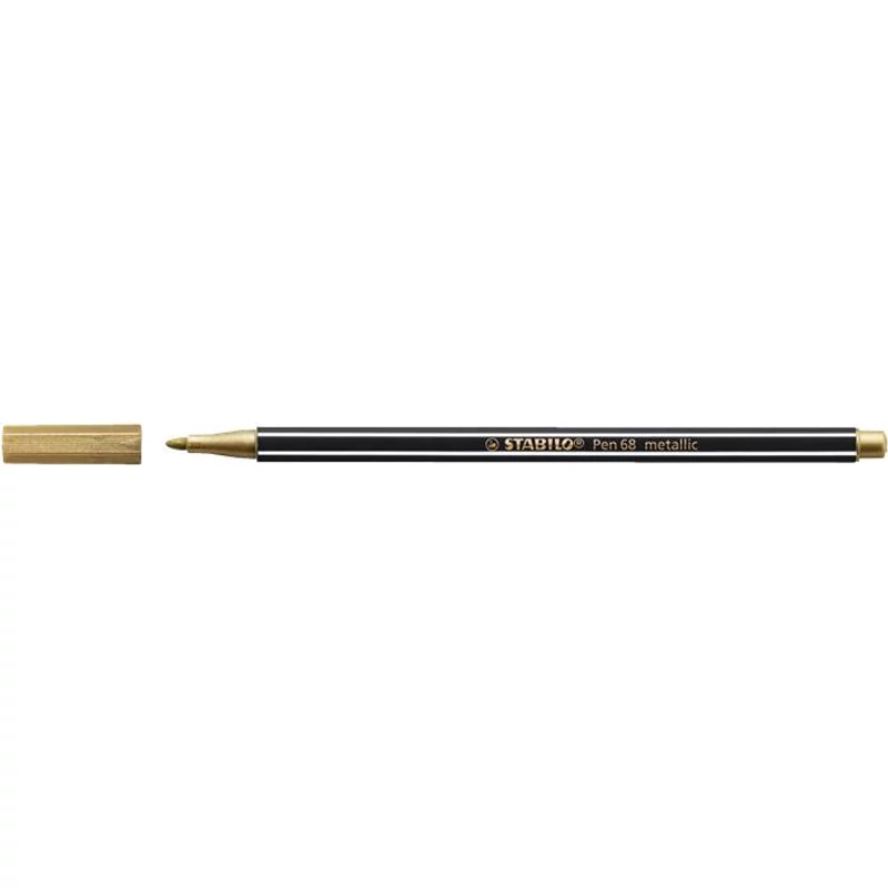 Filctoll, 1,4 mm, STABILO "Pen 68 metallic", arany