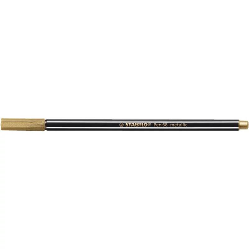 Filctoll, 1,4 mm, STABILO "Pen 68 metallic", arany