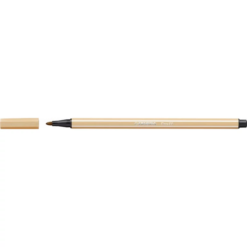 Filctoll, 1 mm, STABILO "Pen 68", világosokker
